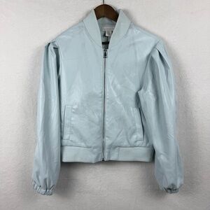 House of Harlow 1960 Vegan Faux Leather Bomber Jacket Women’s Size Medium